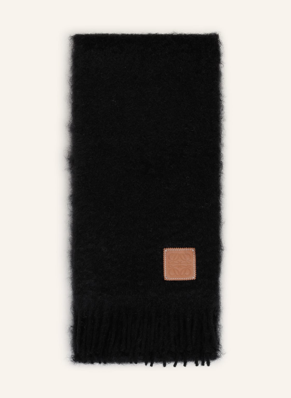 Image of Loewe Schal Mit Mohair schwarz