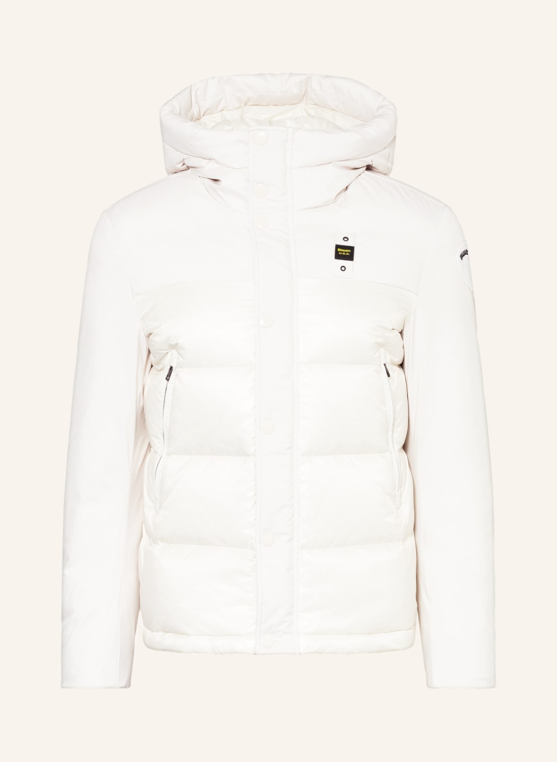 Image of Blauer Daunenjacke weiss