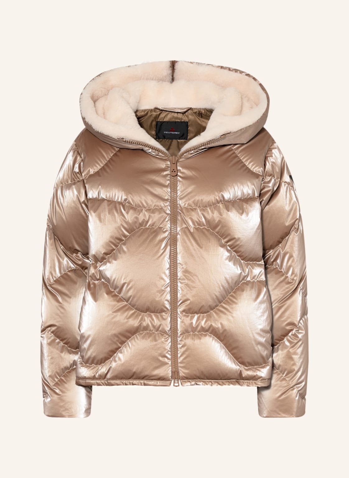Image of Peuterey Daunenjacke Voyage Mit Kunstpelz beige