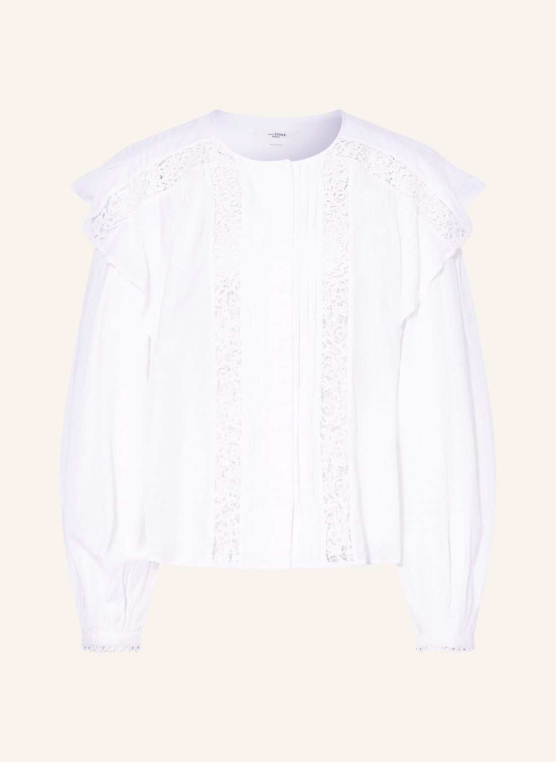 Image of Isabel Marant Étoile Bluse Georgina Mit Spitze Und Volants weiss