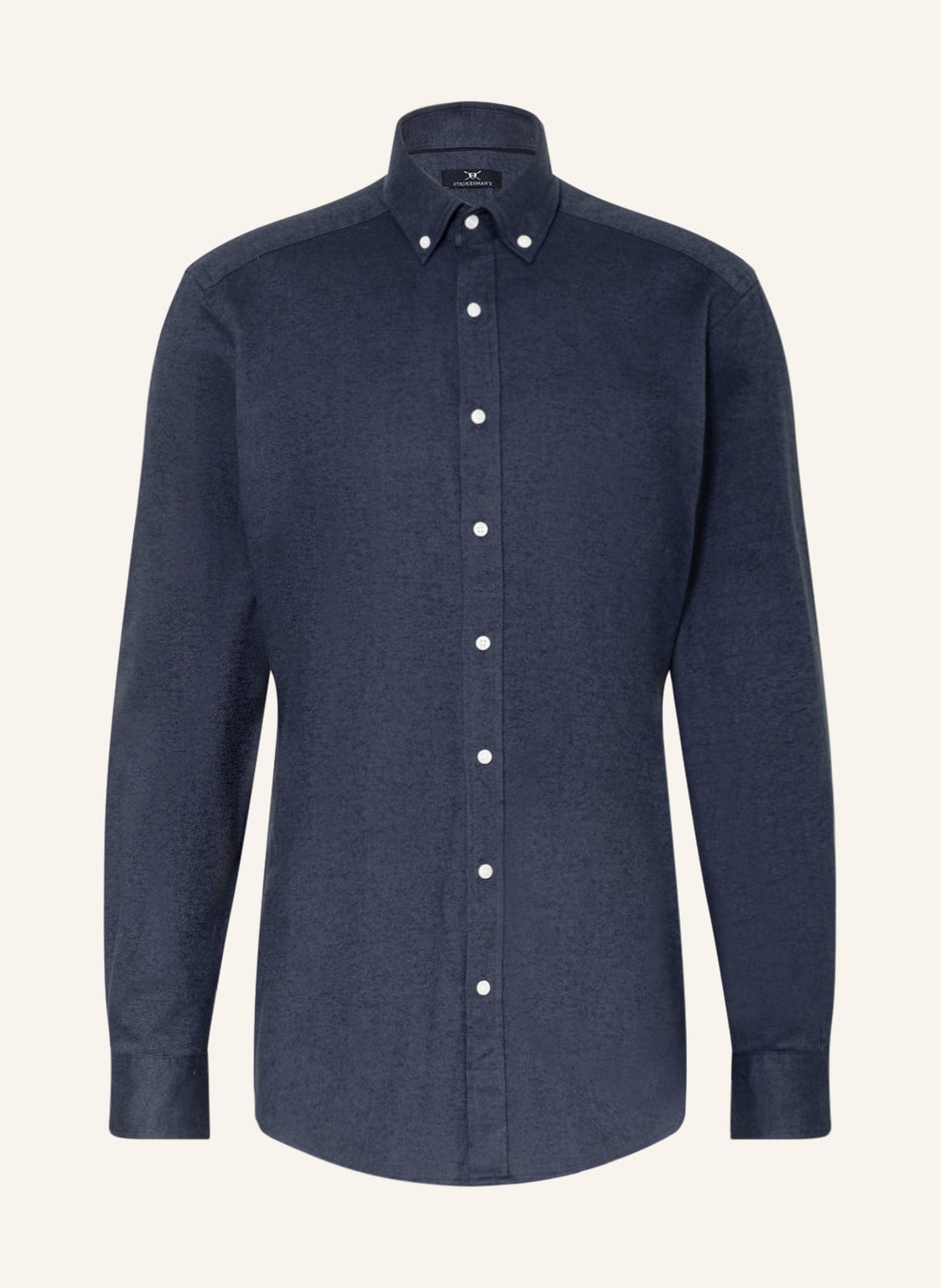 Image of Strokesman's Flanellhemd Modern Fit blau