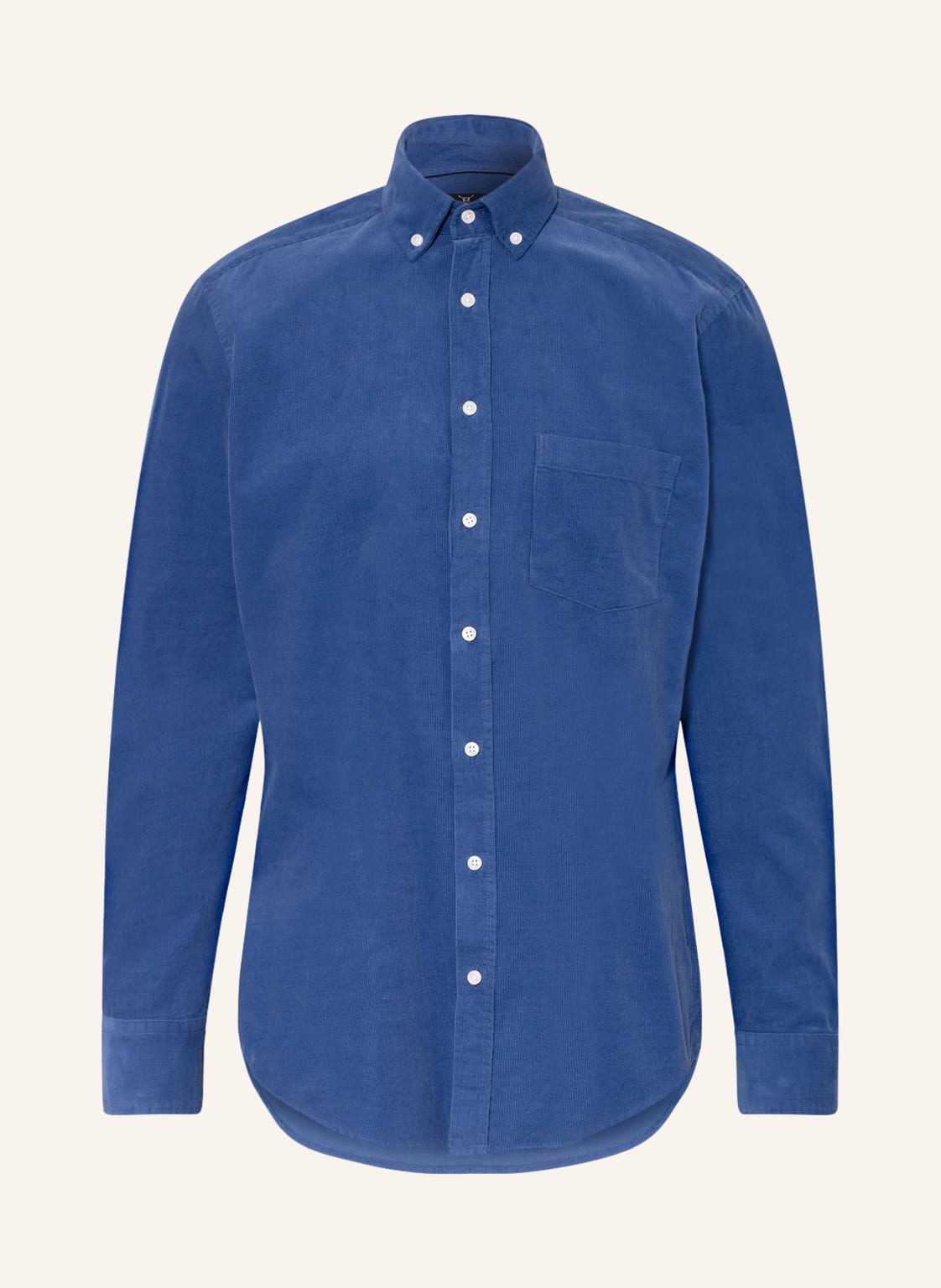Image of Strokesman's Cordhemd Modern Fit blau