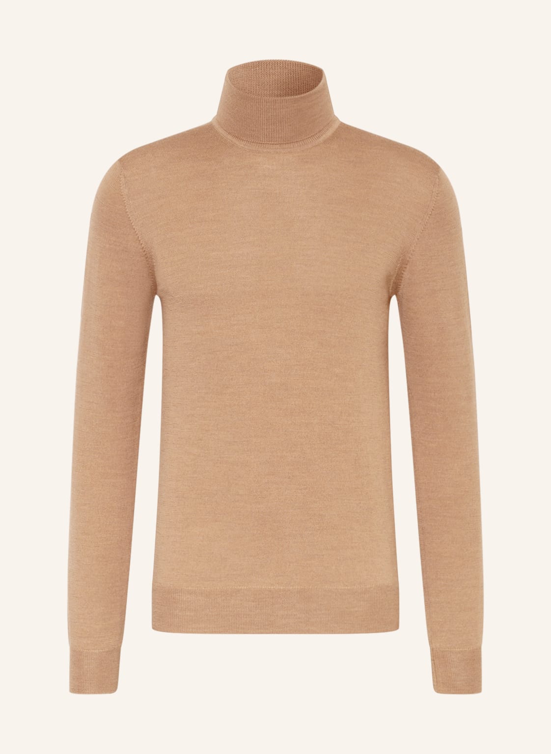 Image of J.Lindeberg Rollkragenpullover Aus Merinowolle beige
