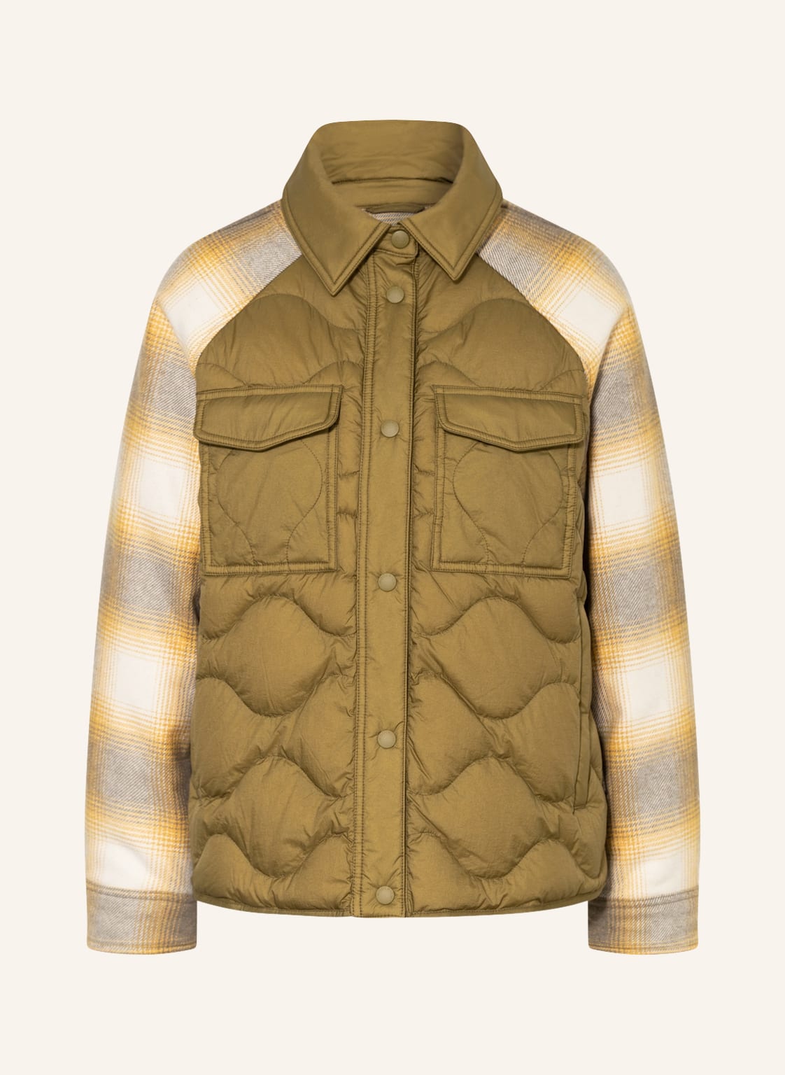 Image of Woolrich Daunenjacke Alba Im Materialmix gruen