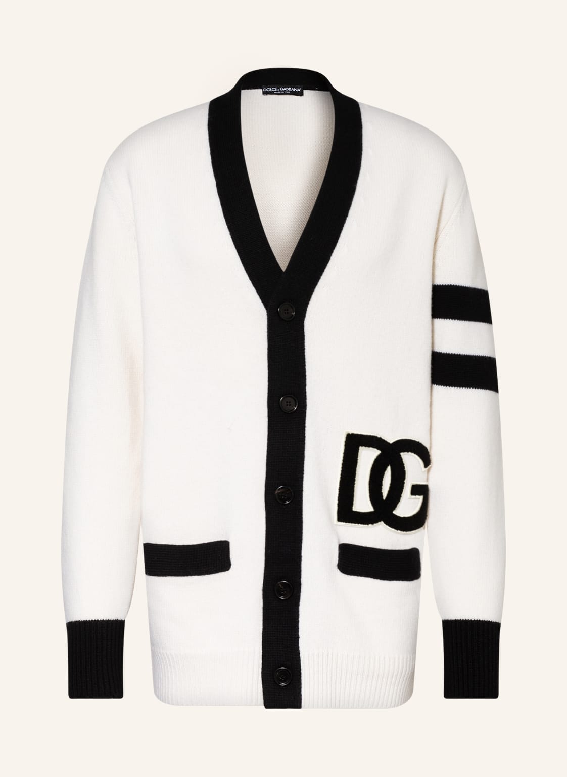 Image of Dolce & Gabbana Oversized-Strickjacke weiss