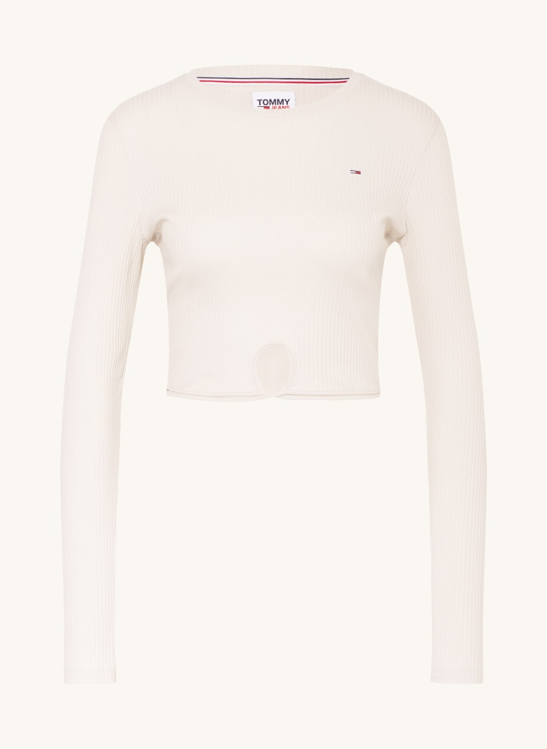 Image of Tommy Jeans Cropped-Longsleeve beige