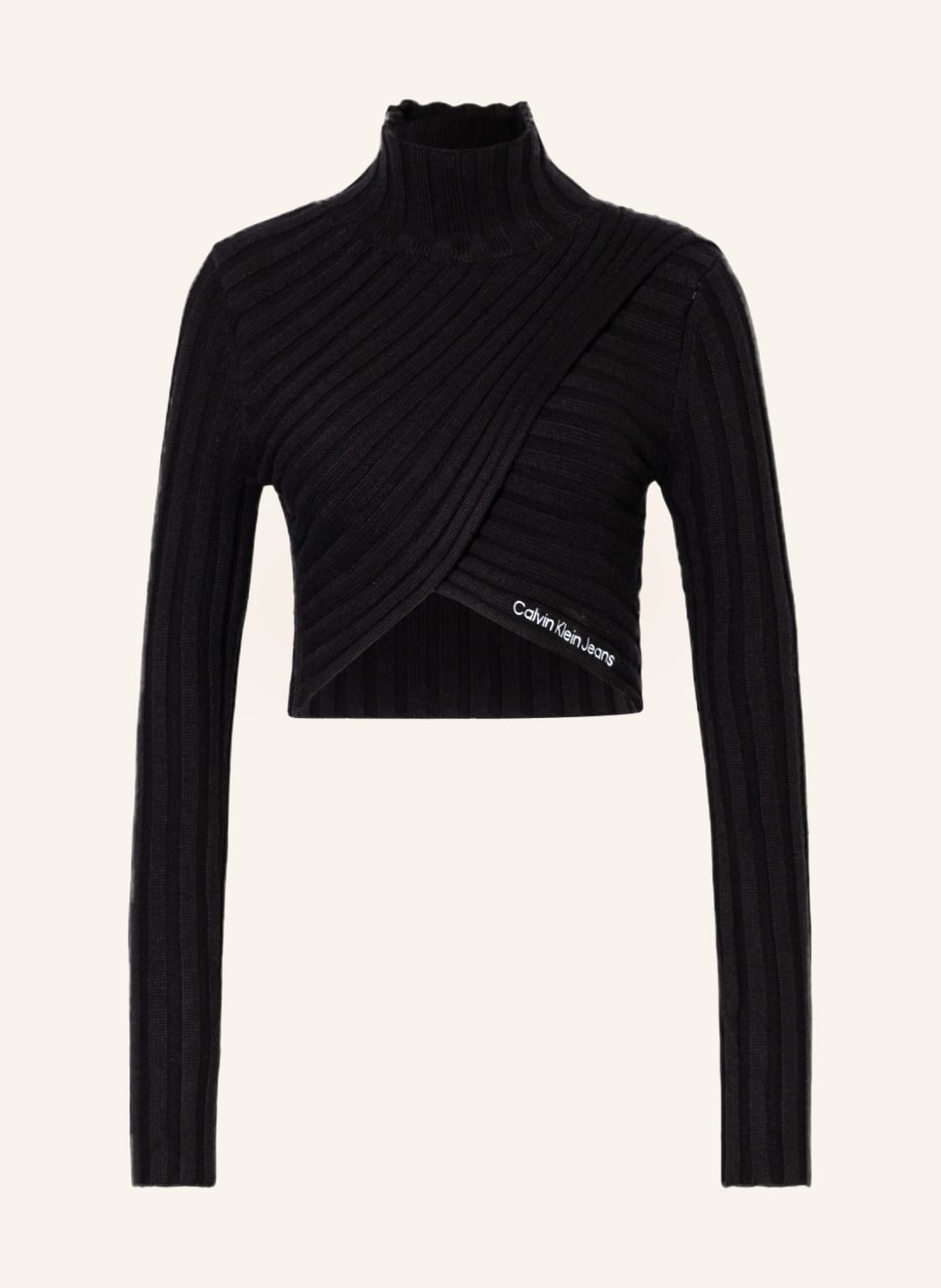 Image of Calvin Klein Jeans Cropped-Pullover schwarz