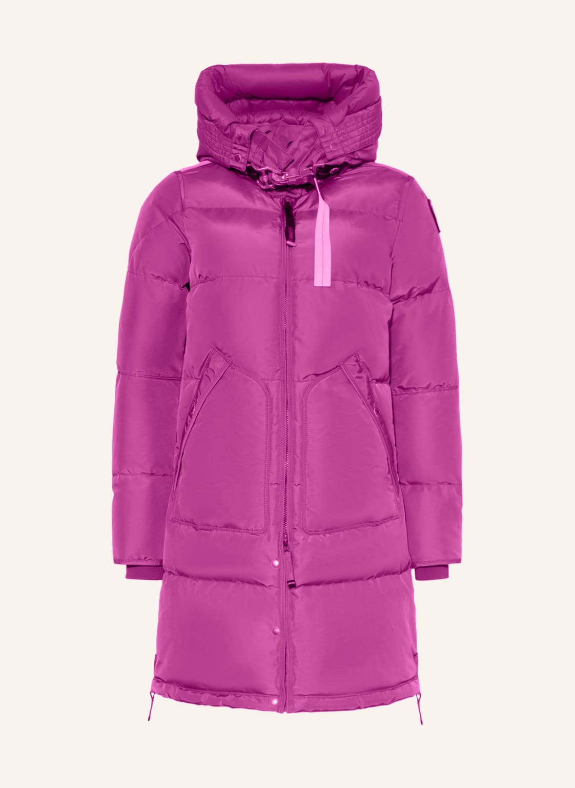 Image of Parajumpers Daunenmantel Long Bear Mit Abnehmbarer Kapuze pink