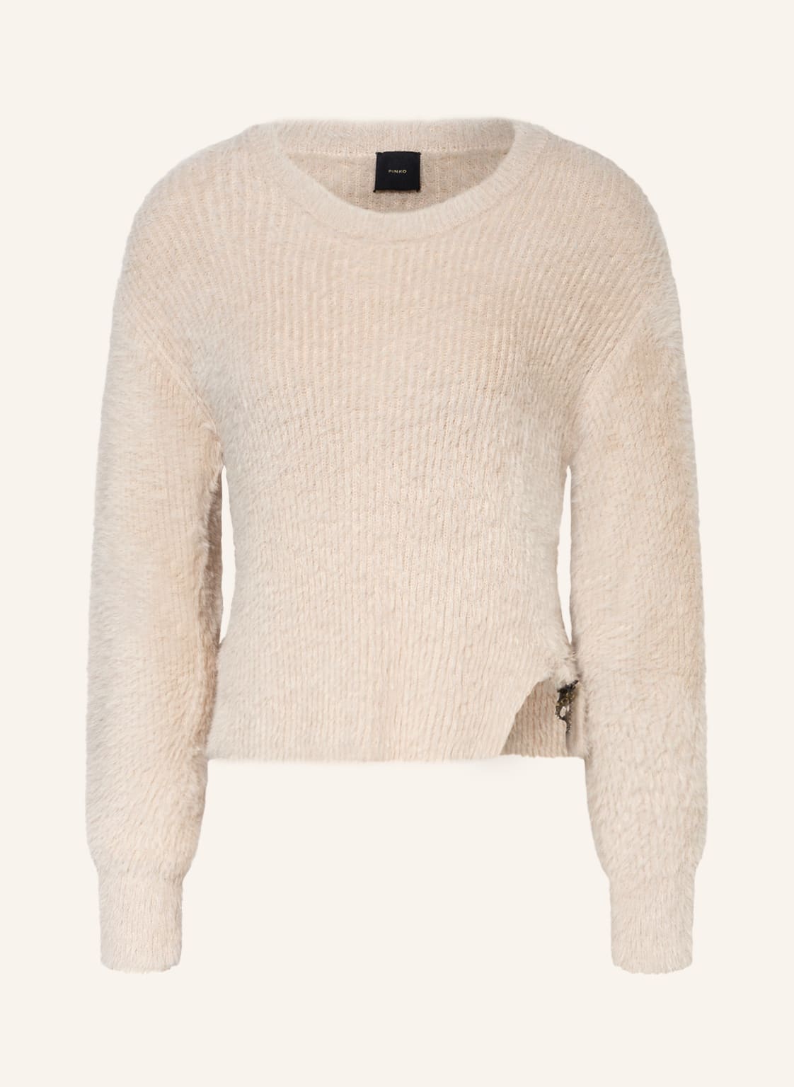 Image of Pinko Pullover Punch Mit Abnehmbarer Brosche weiss