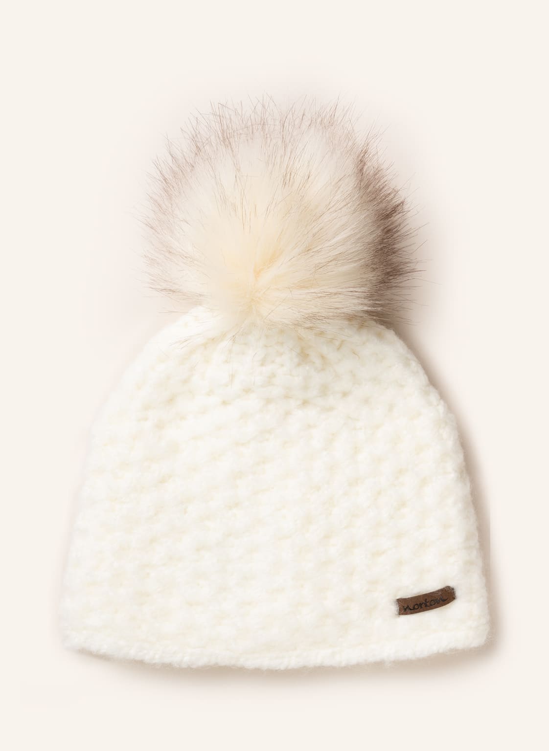 Image of Norton Mütze Mit Kunstpelzbommel weiss