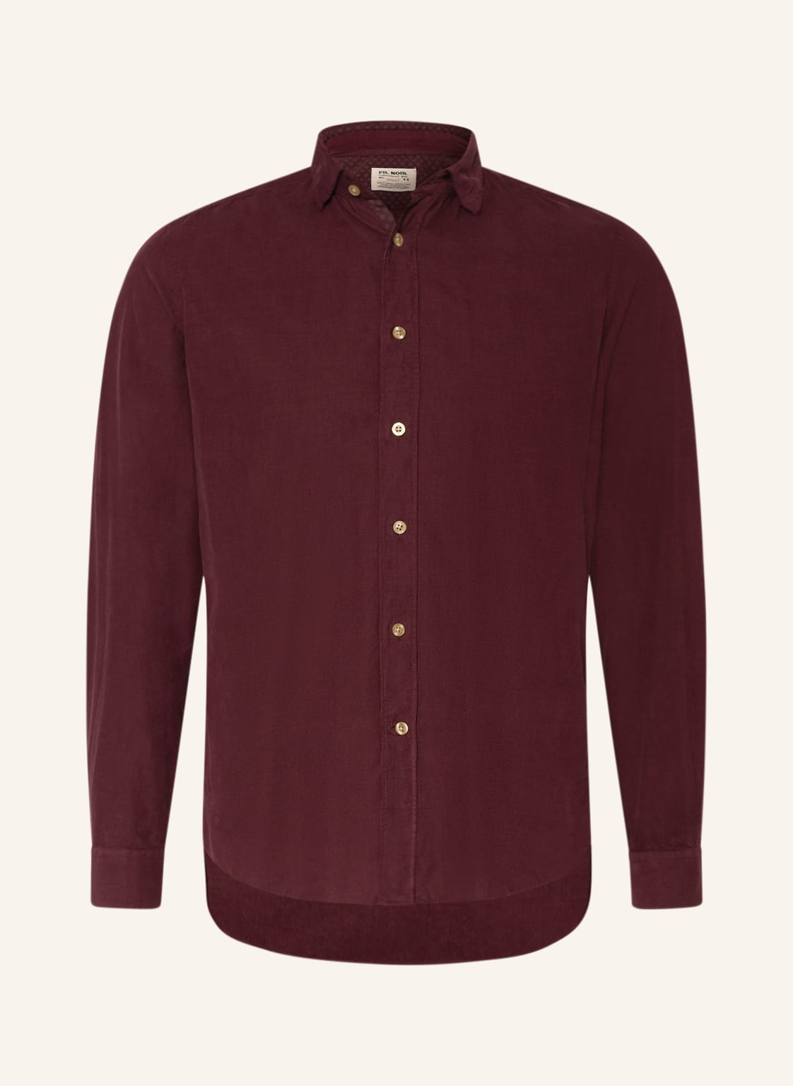 Image of Fil Noir Cordhemd Bergamo Shaped Fit rot