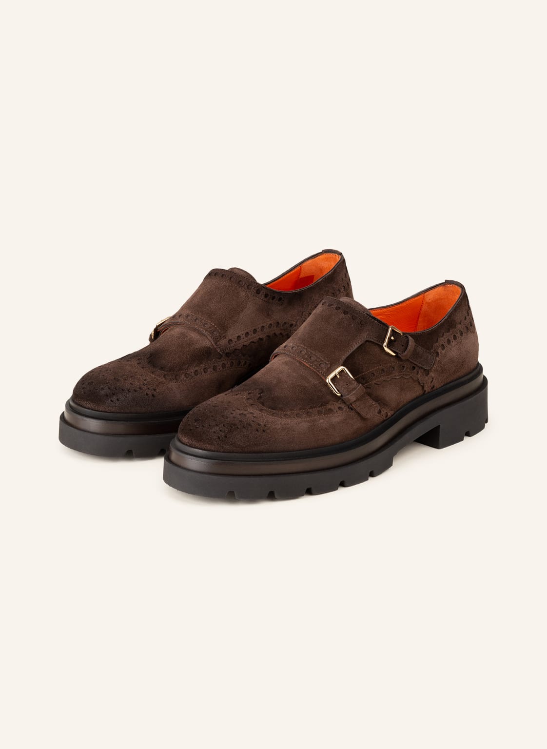 Image of Santoni Double-Monks Milano braun