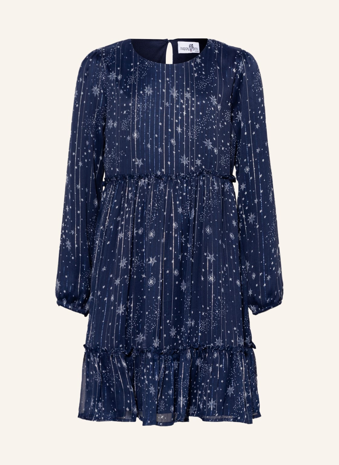 Image of Happy Girls Kleid Mit Glitzergarn blau