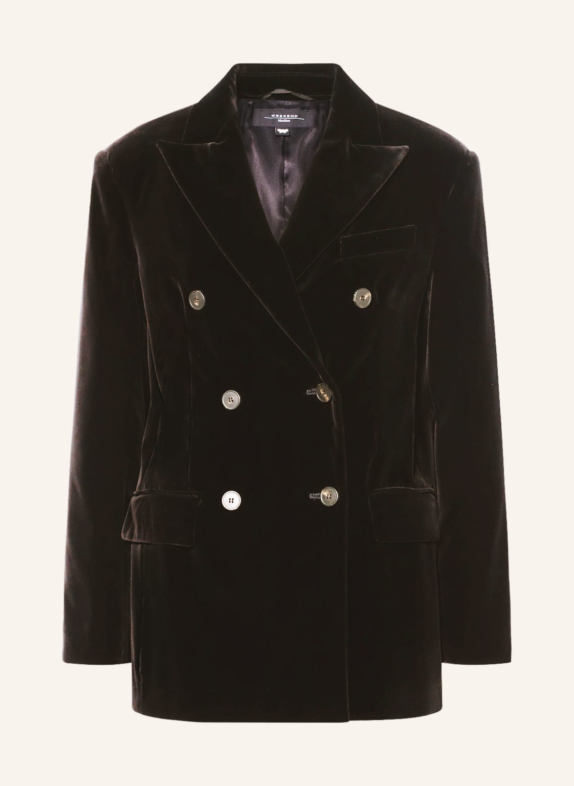 Image of Weekend Maxmara Samtblazer Aquile schwarz