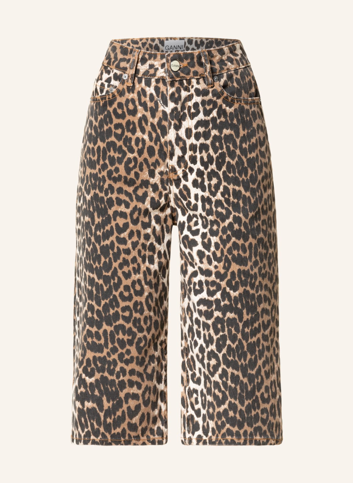 Image of Ganni Jeansshorts braun