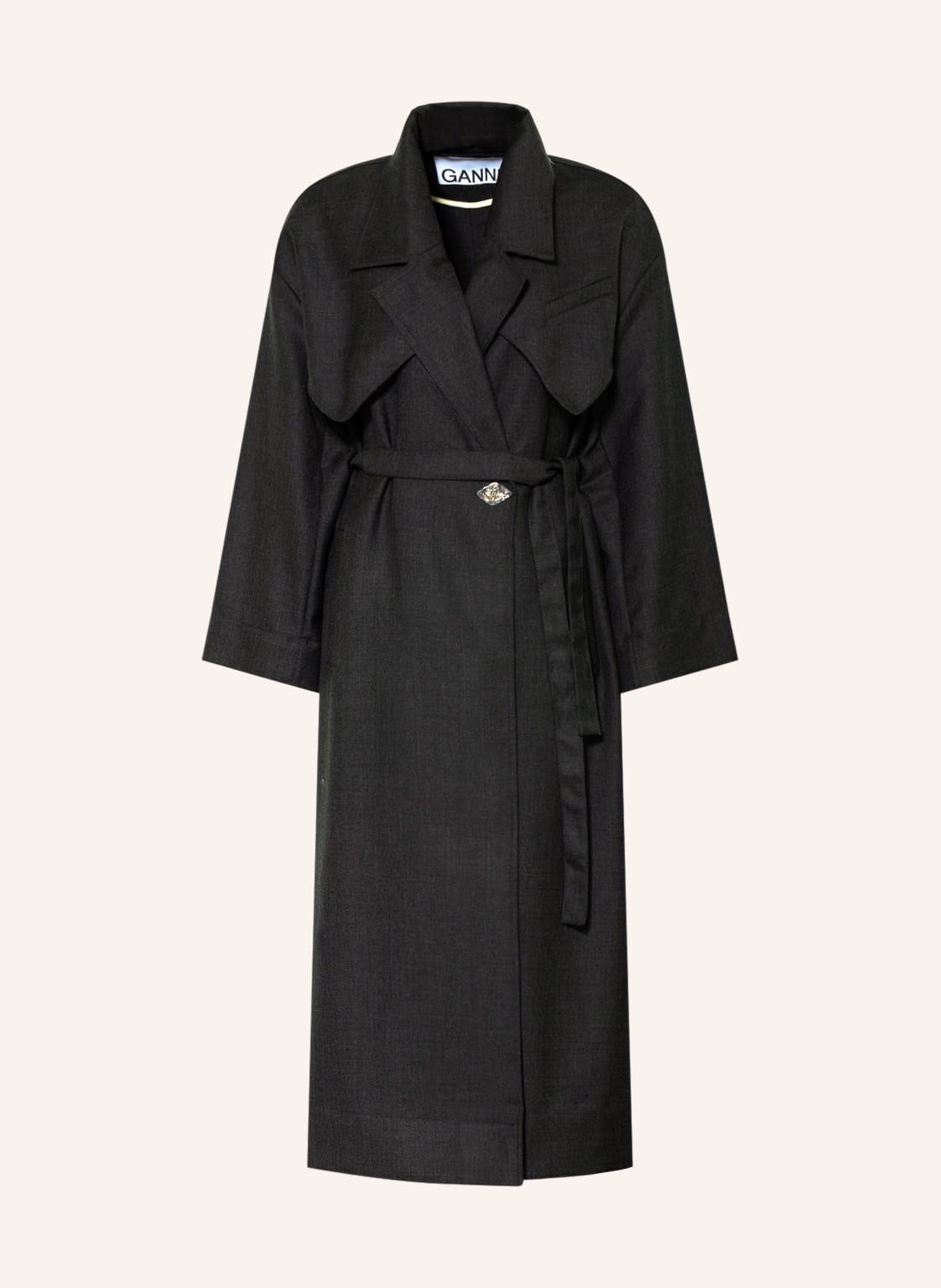 Image of Ganni Trenchcoat schwarz