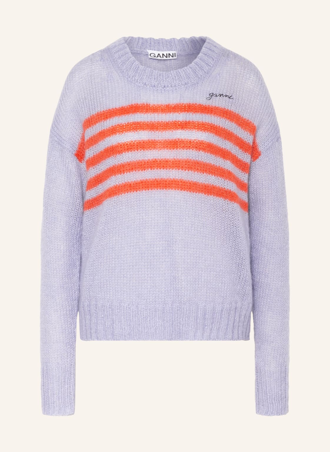 Image of Ganni Pullover Mit Mohair violett