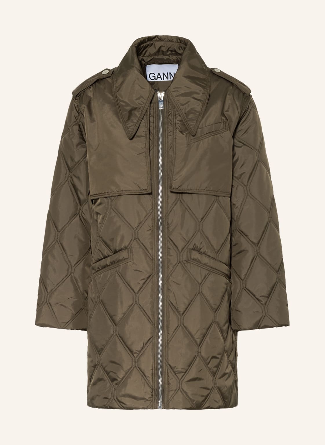 Image of Ganni Steppjacke gruen