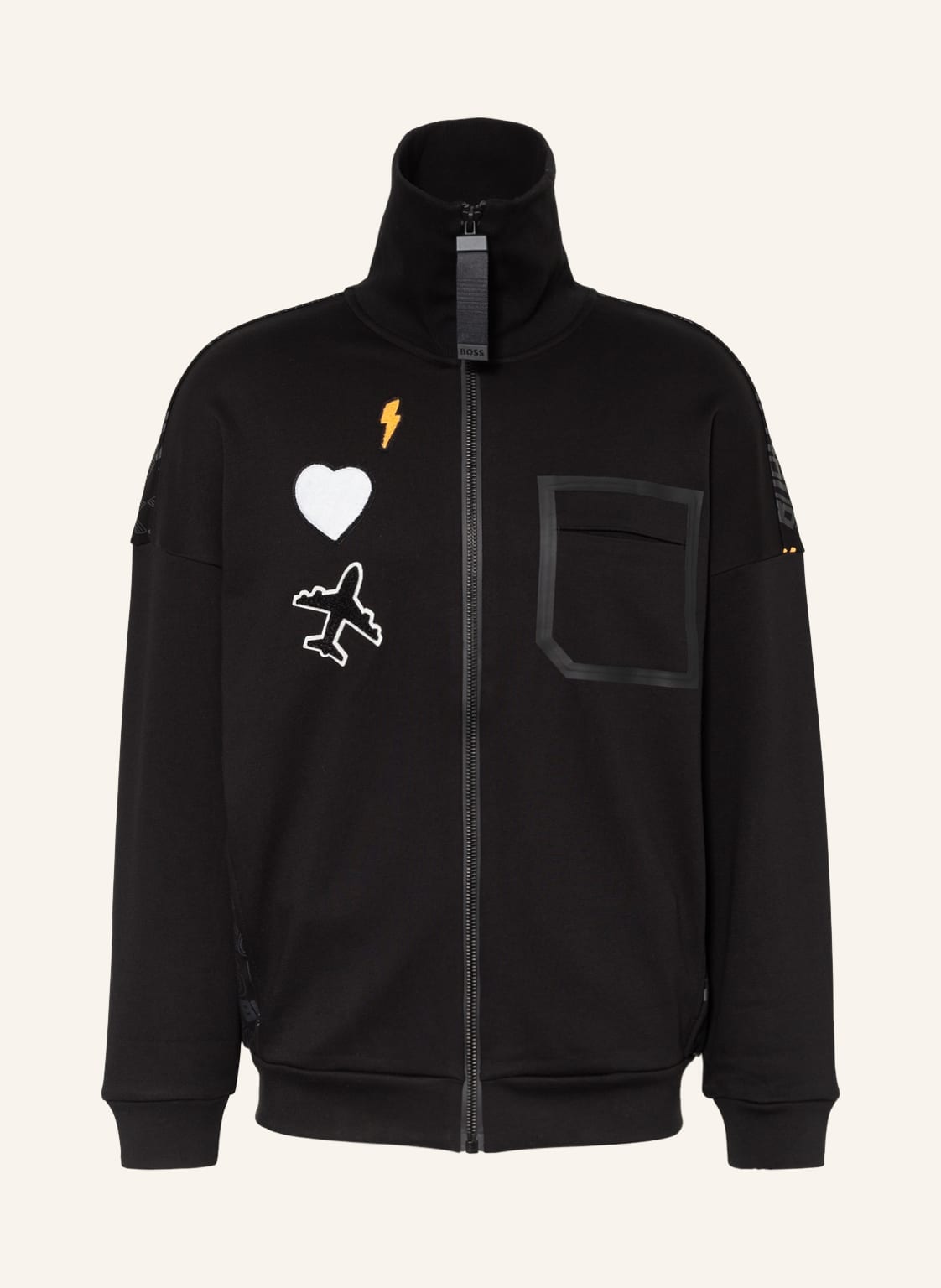 Image of Boss Sweatjacke Skarley Lotus schwarz