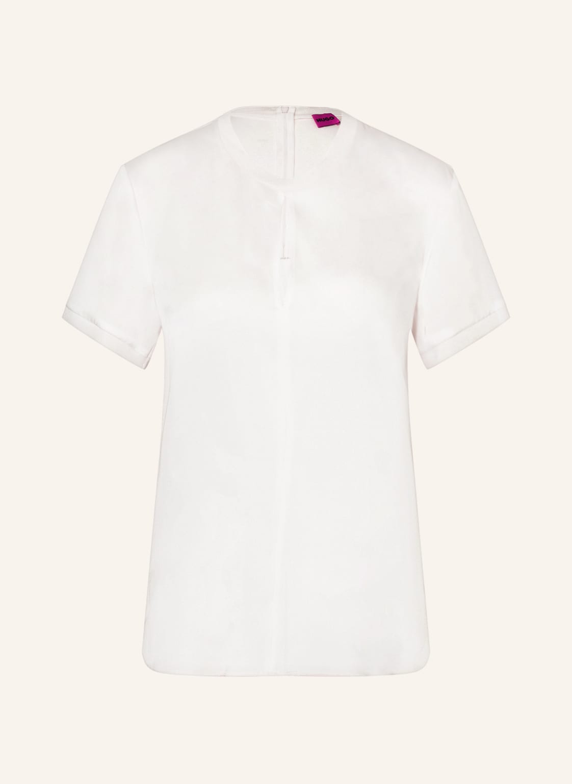 Image of Hugo Blusenshirt Cloni Aus Seide Mit Cut-Out weiss