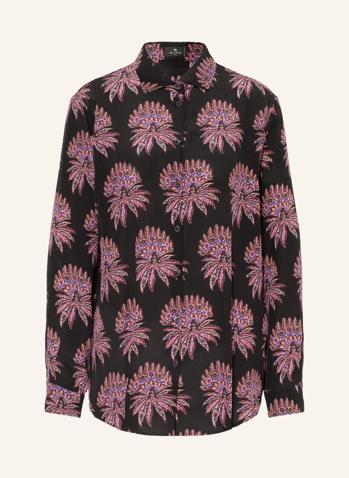 Image of Etro Hemdbluse Aus Seide schwarz