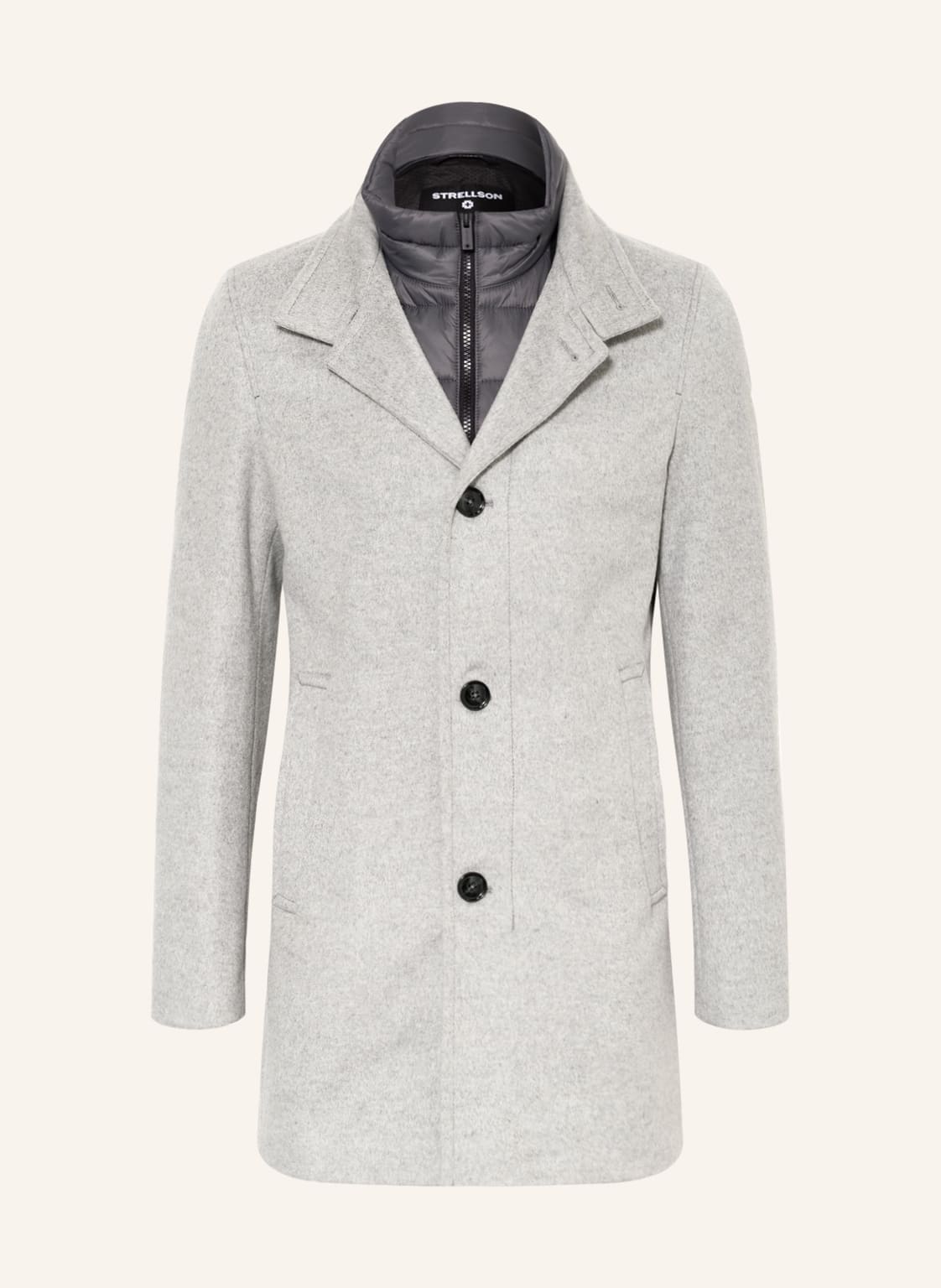 Image of Strellson Wollmantel Finlay 2.0 Mit Abnehmbarer Blende grau
