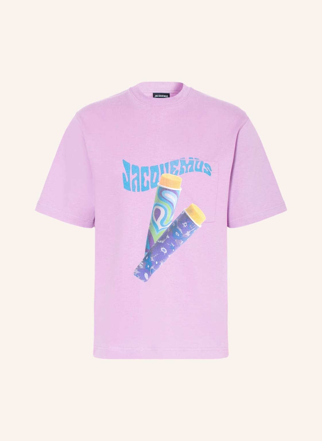 Image of Jacquemus T-Shirt Le T-Shirt Paisley rosa