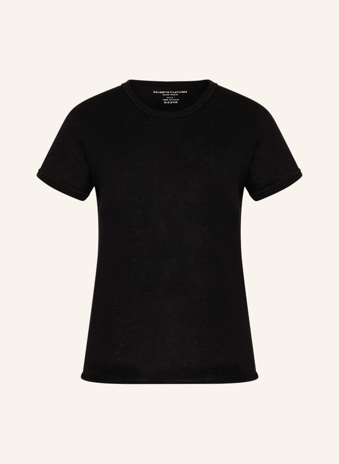 Image of Majestic Filatures T-Shirt Aus Cashmere schwarz