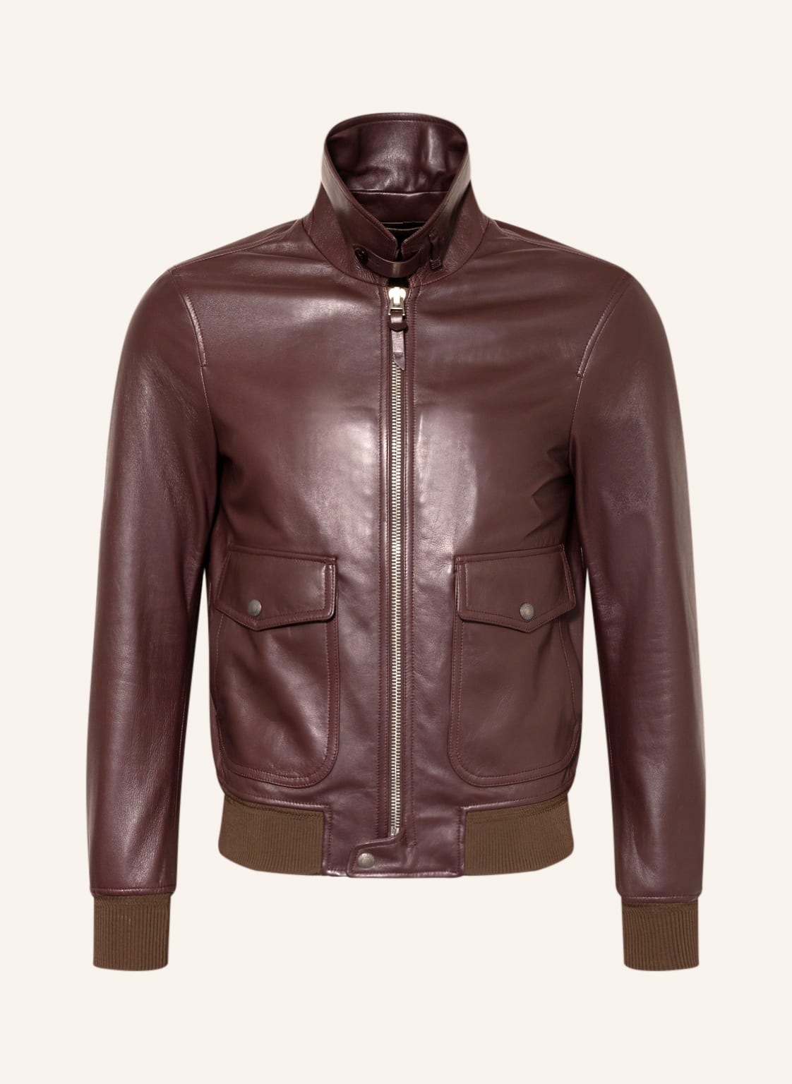 Image of Tom Ford Lederjacke rot