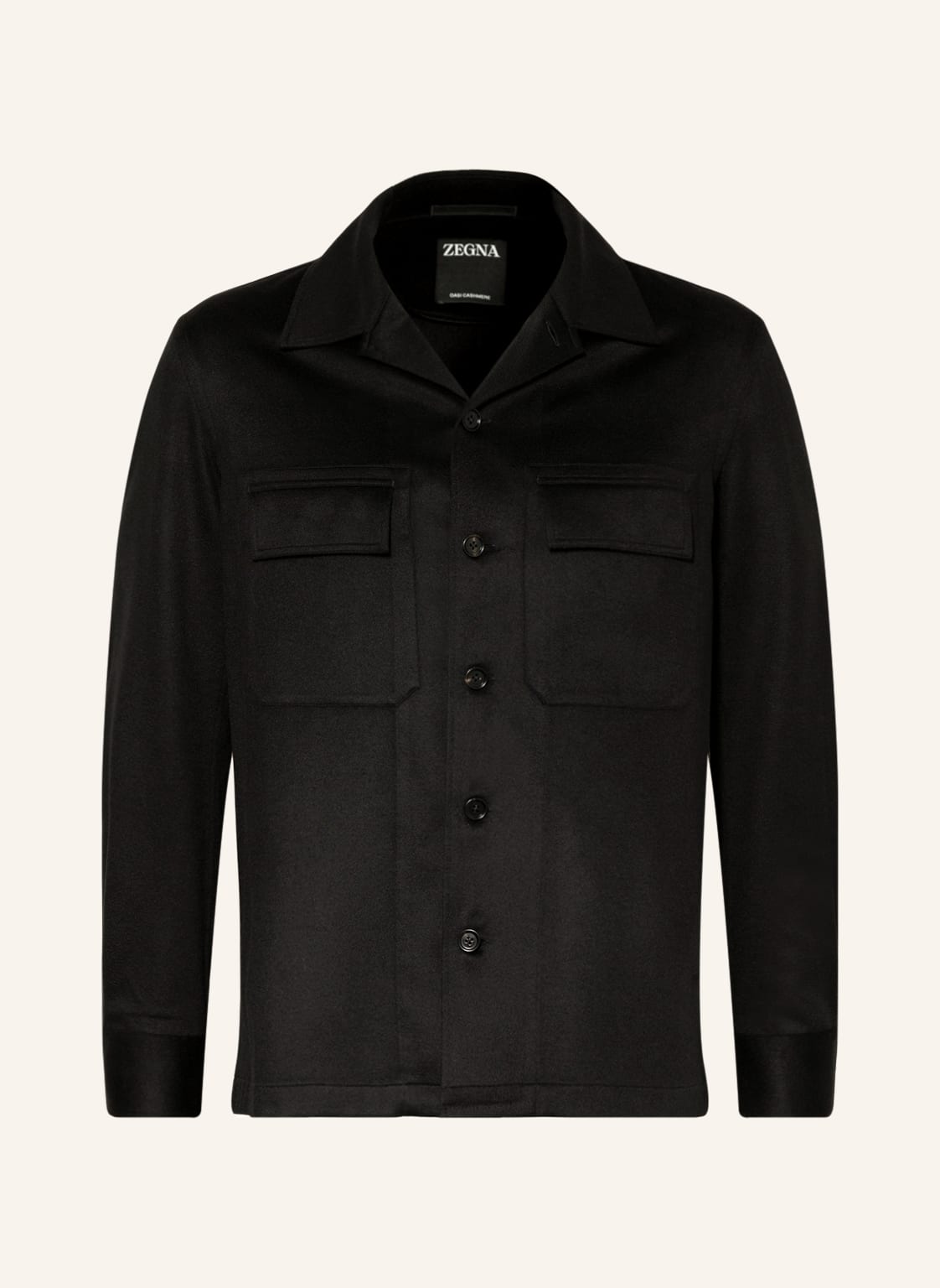 Image of Zegna Cashmere-Overshirt schwarz