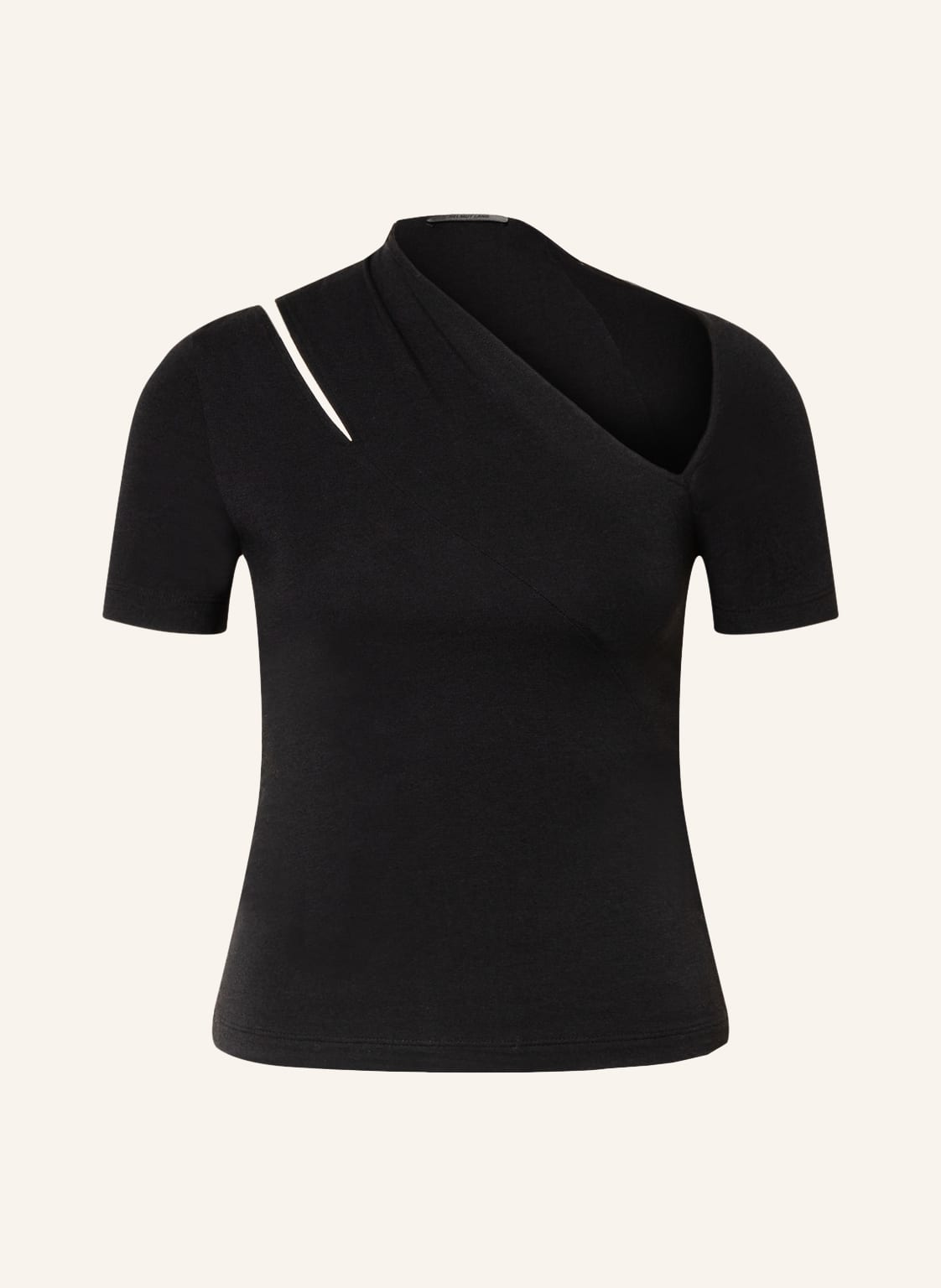Image of Helmut Lang T-Shirt Mit Cut-Out schwarz