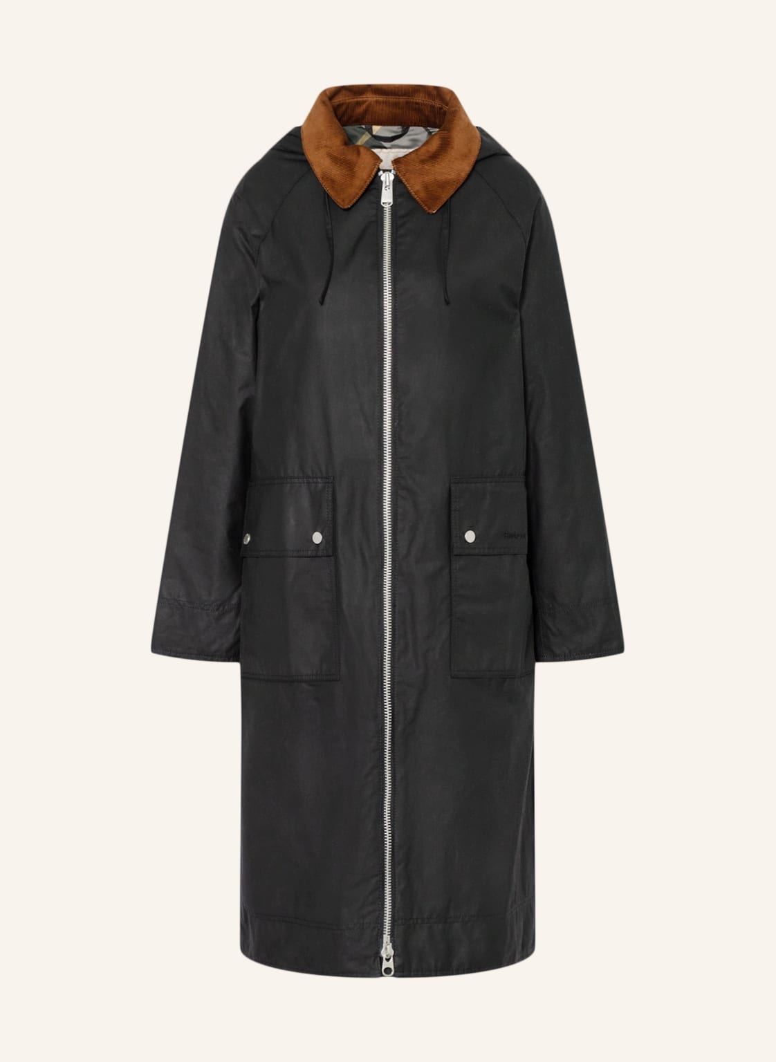 Image of Barbour Parka Mette Mit Abnehmbarer Kapuze schwarz