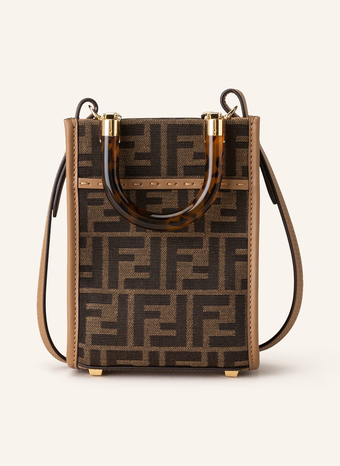 Image of Fendi Umhängetasche Mini Sunshine braun