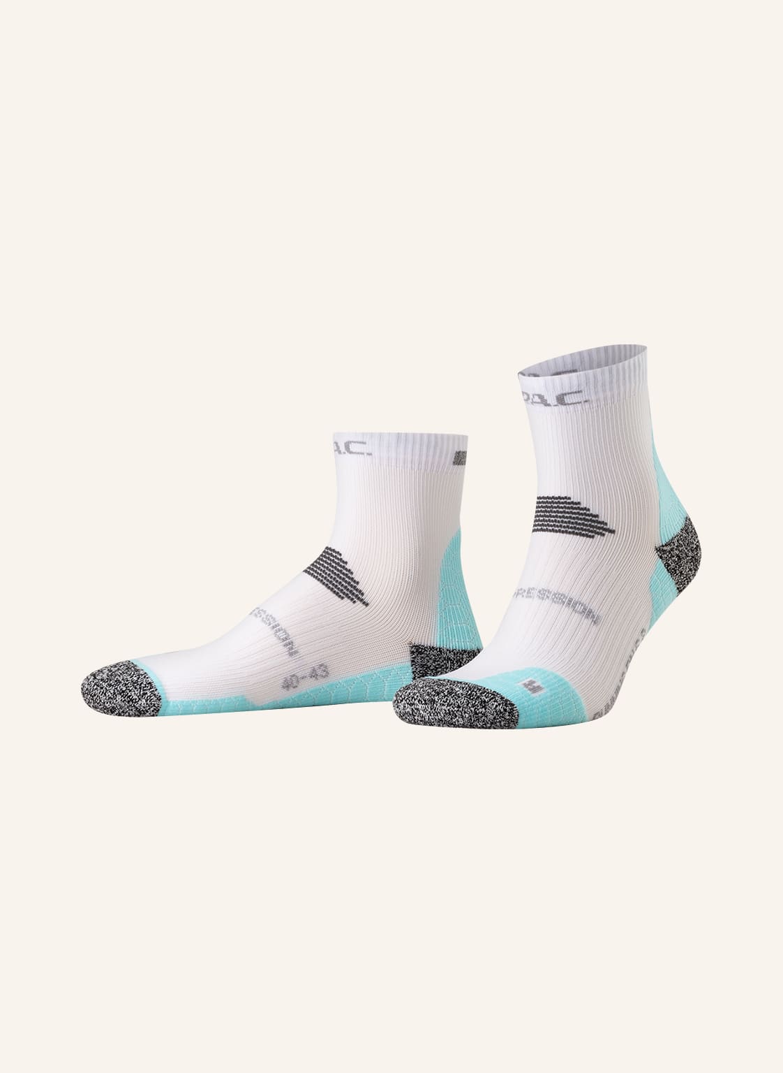 Image of P.A.C. Laufsocken Reflective Pro Mid Compression weiss