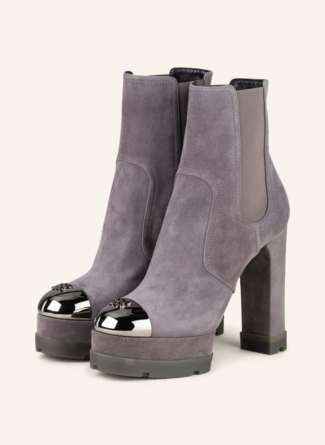 Image of Casadei Plateau-Stiefeletten Nancie grau
