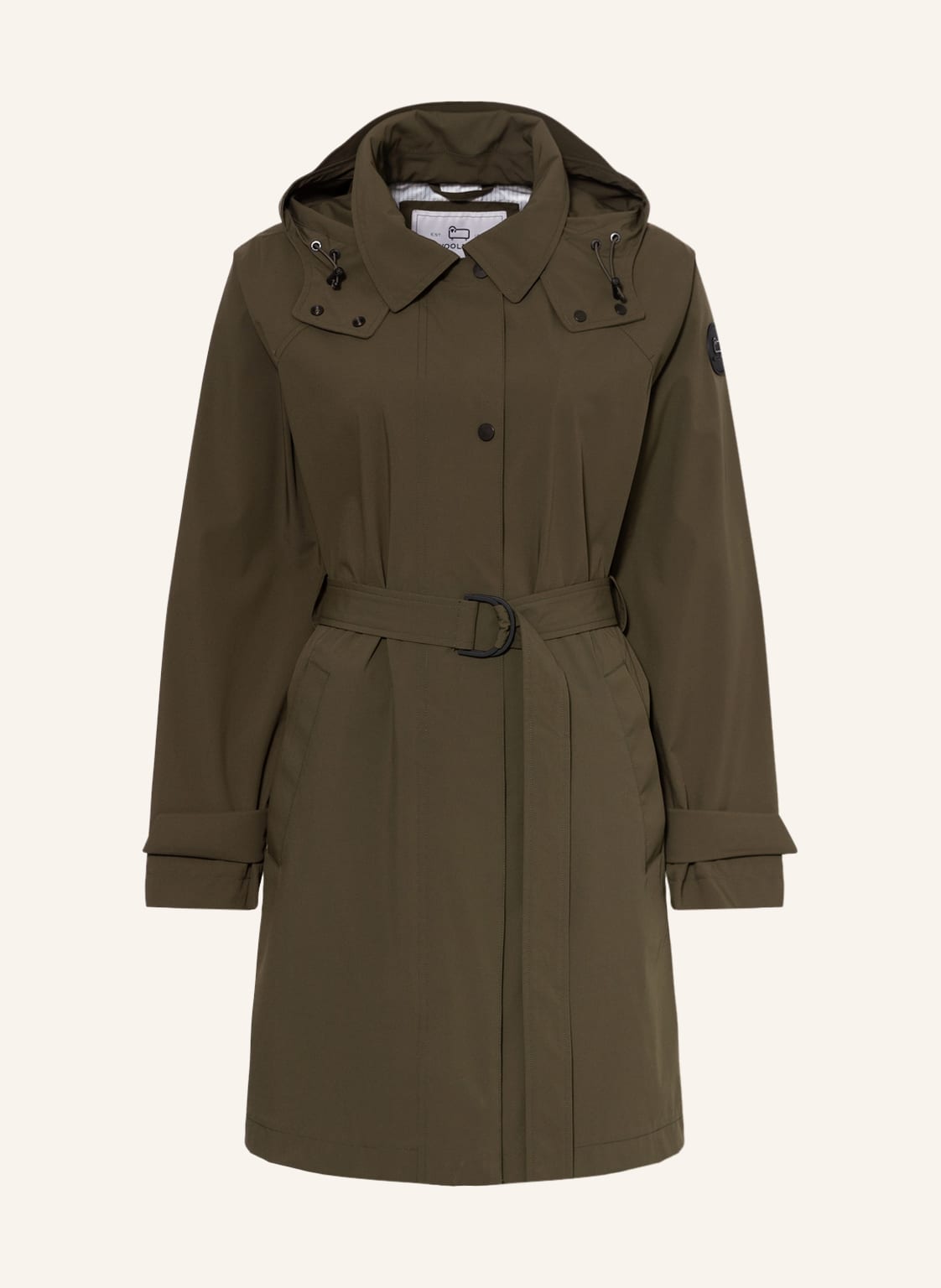 Image of Woolrich Mantel Mit Abnehmbarer Kapuze gruen