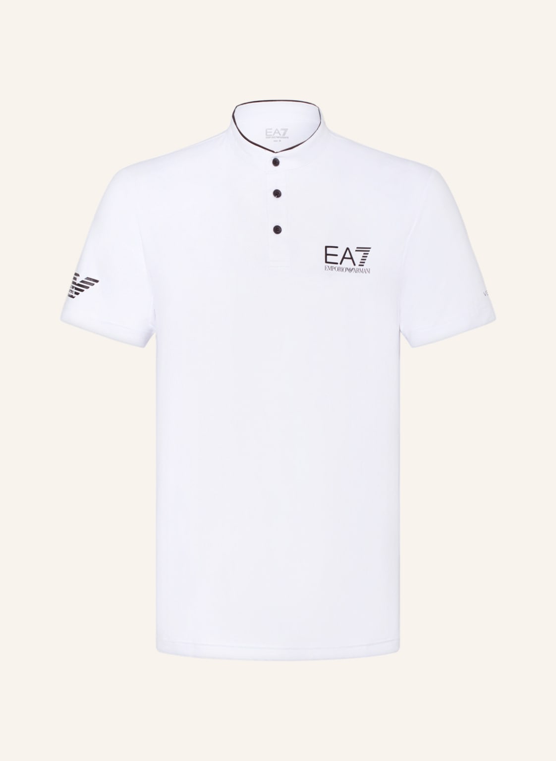 Image of ea7 Emporio Armani Funktions-Poloshirt Pjemz weiss