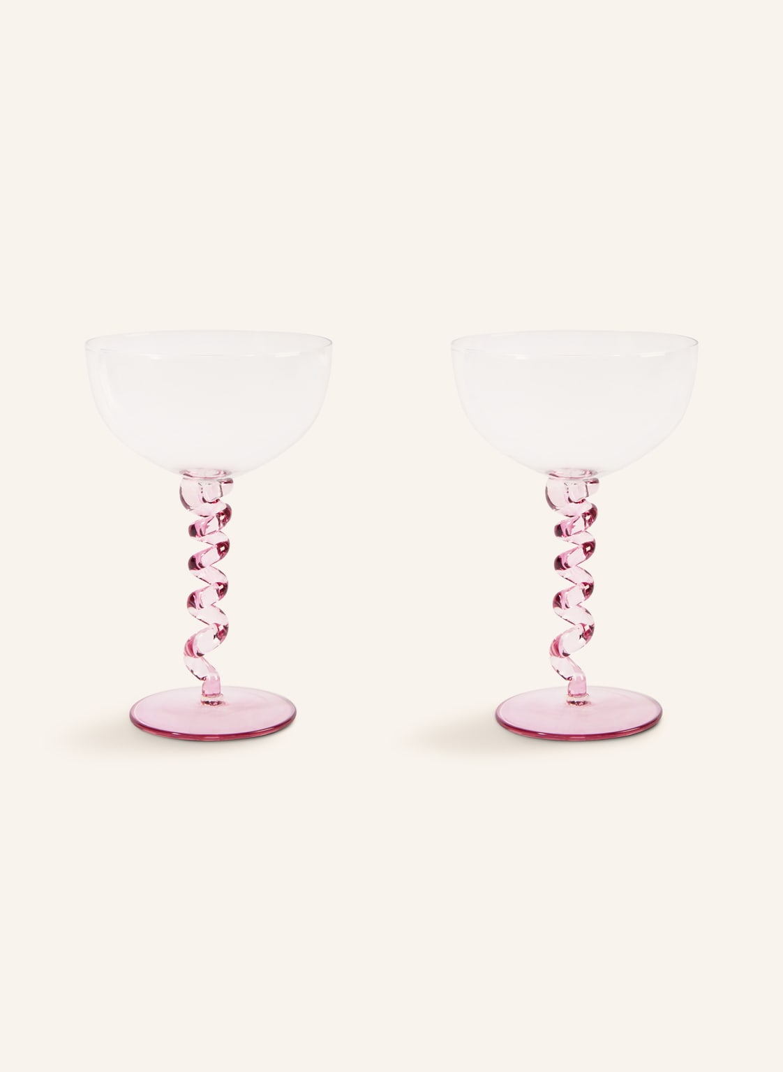 Image of &K Amsterdam 2er-Set Schalen Ice Spiral pink