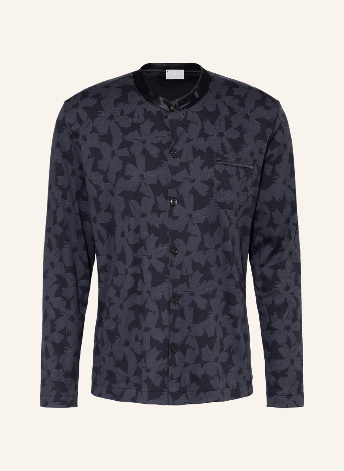 Image of Mey Lounge-Shirt Big Flowers blau