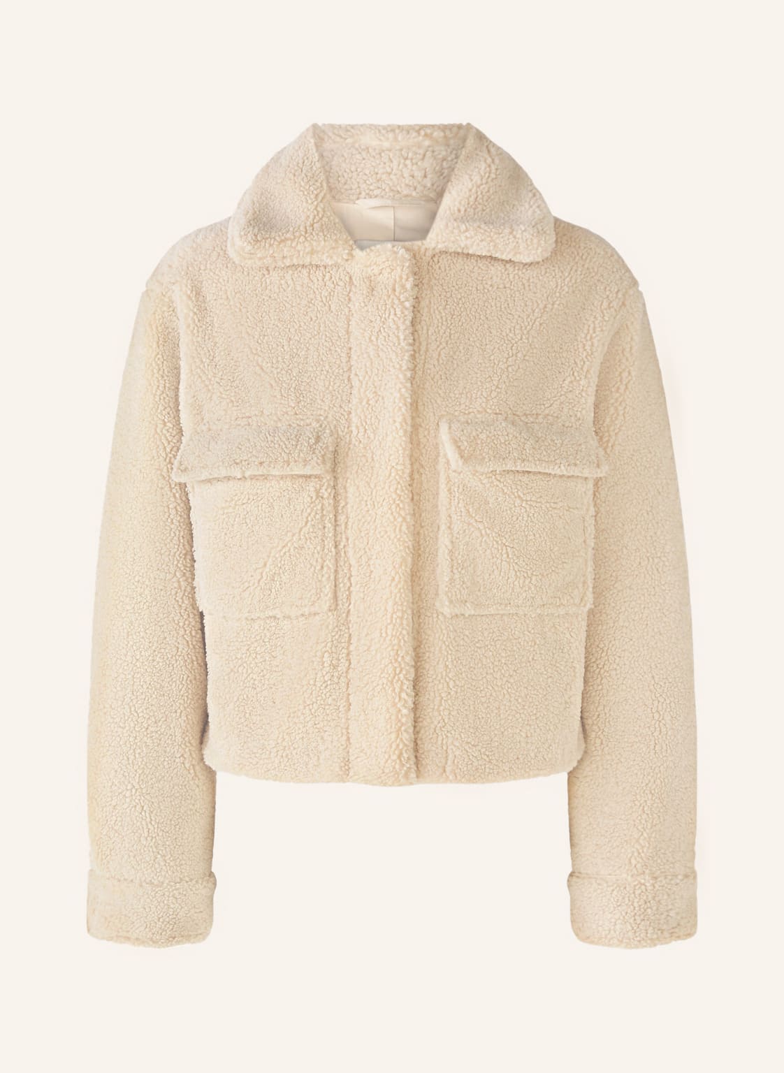 Image of Oui Teddyfell-Jacke weiss