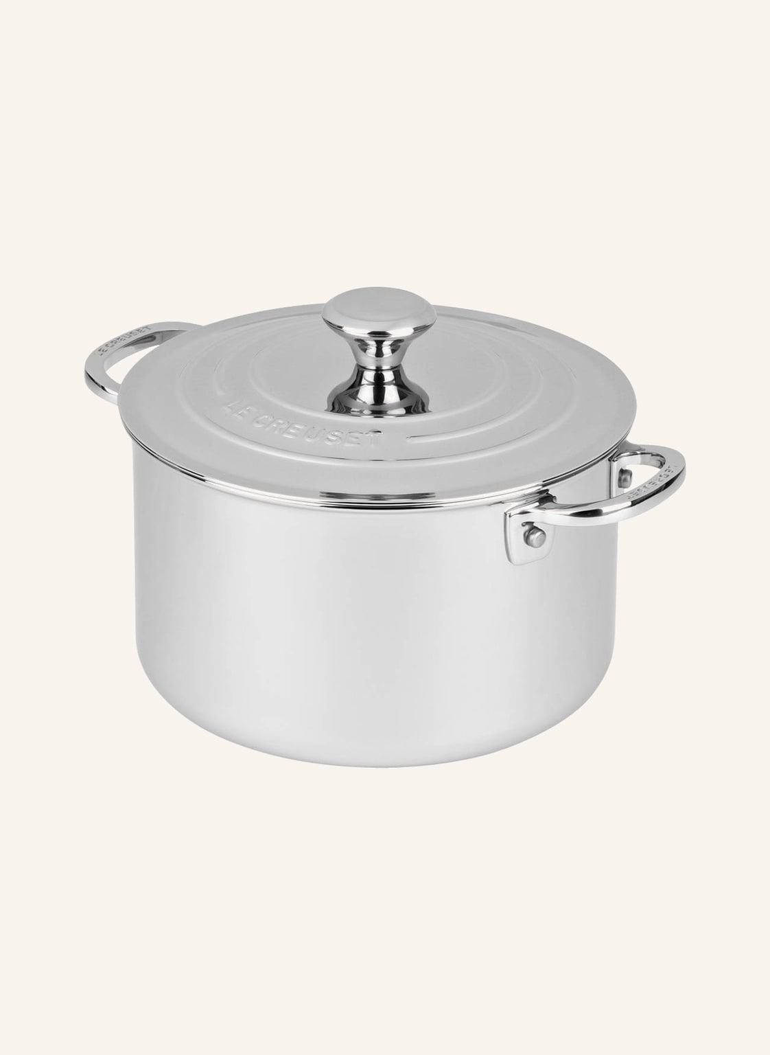 Image of Le Creuset Fleischtopf 3-Ply Plus silber