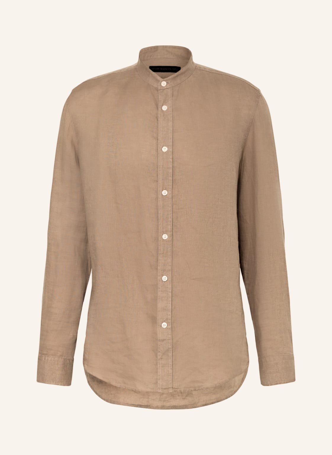 Image of Drykorn Leinenhemd Tarok Comfort Fit Mit Stehkragen beige