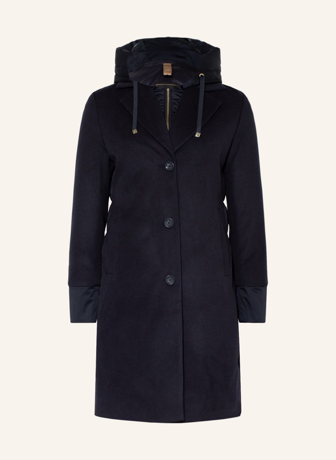 Image of Duno Daunenmantel Lisa Im Materialmix blau