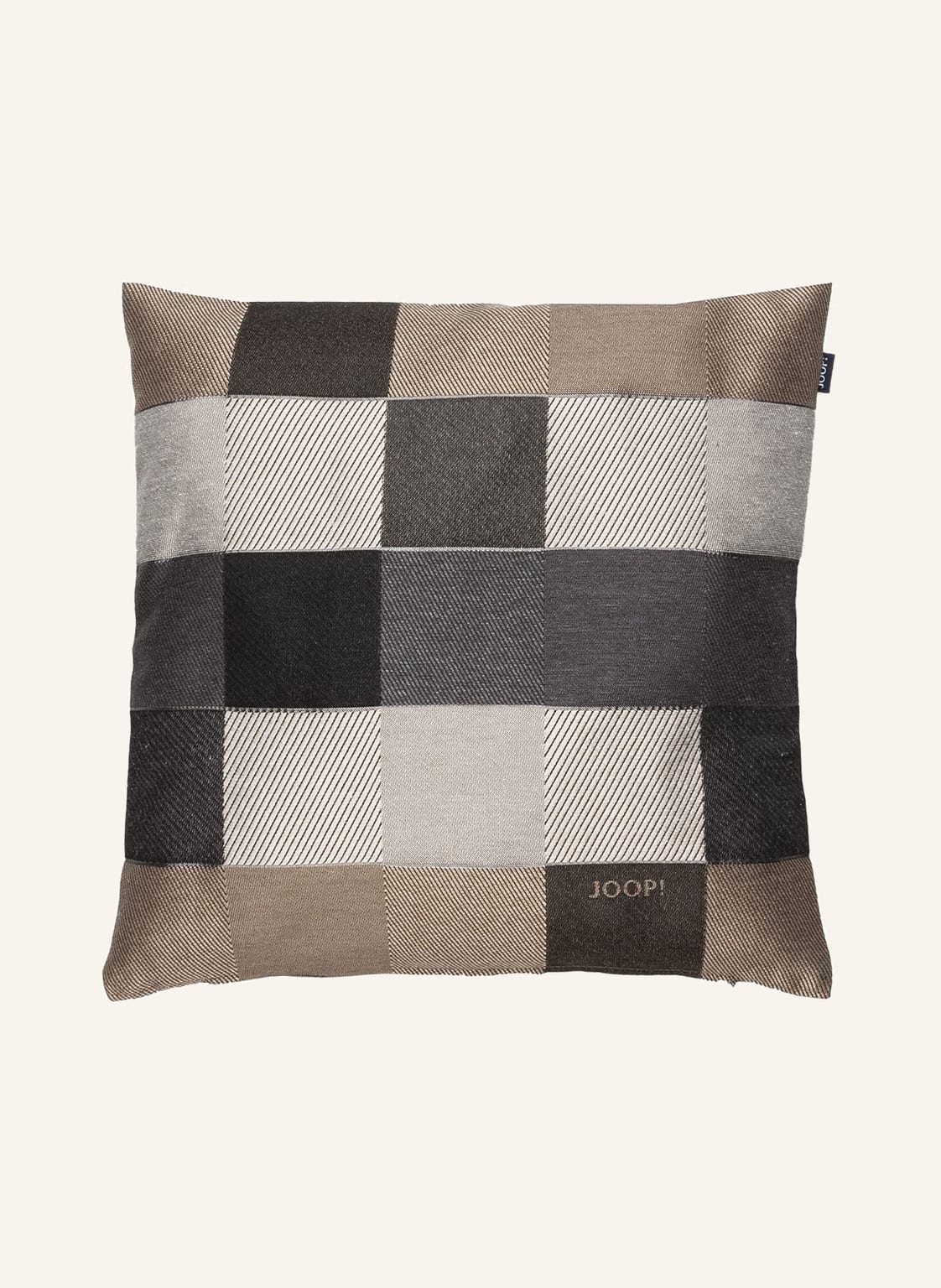 Image of Joop! Dekokissenhülle J!Mosaic Mit Glitzergarn braun