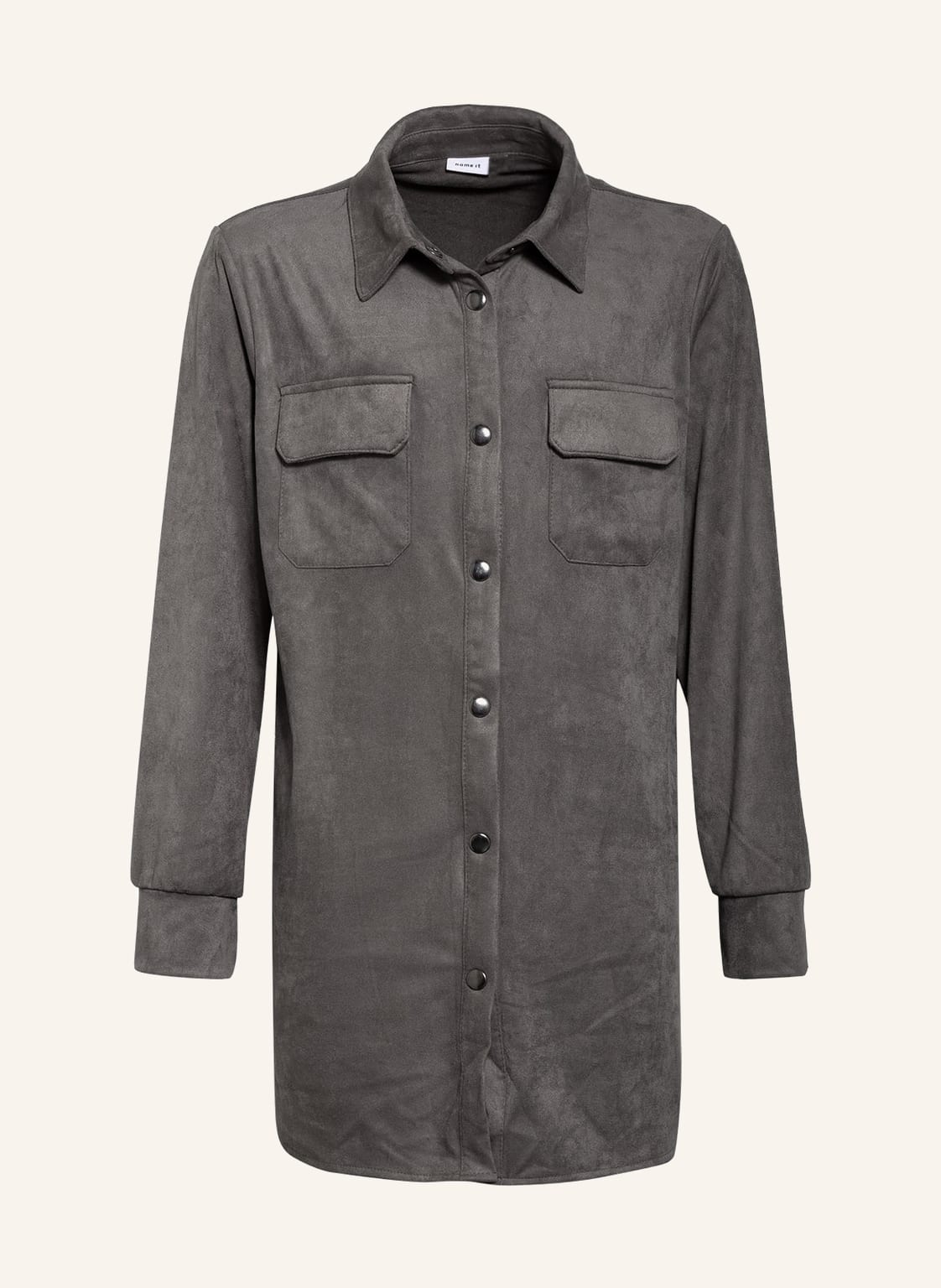 Image of Name It Bluse In Lederoptik schwarz