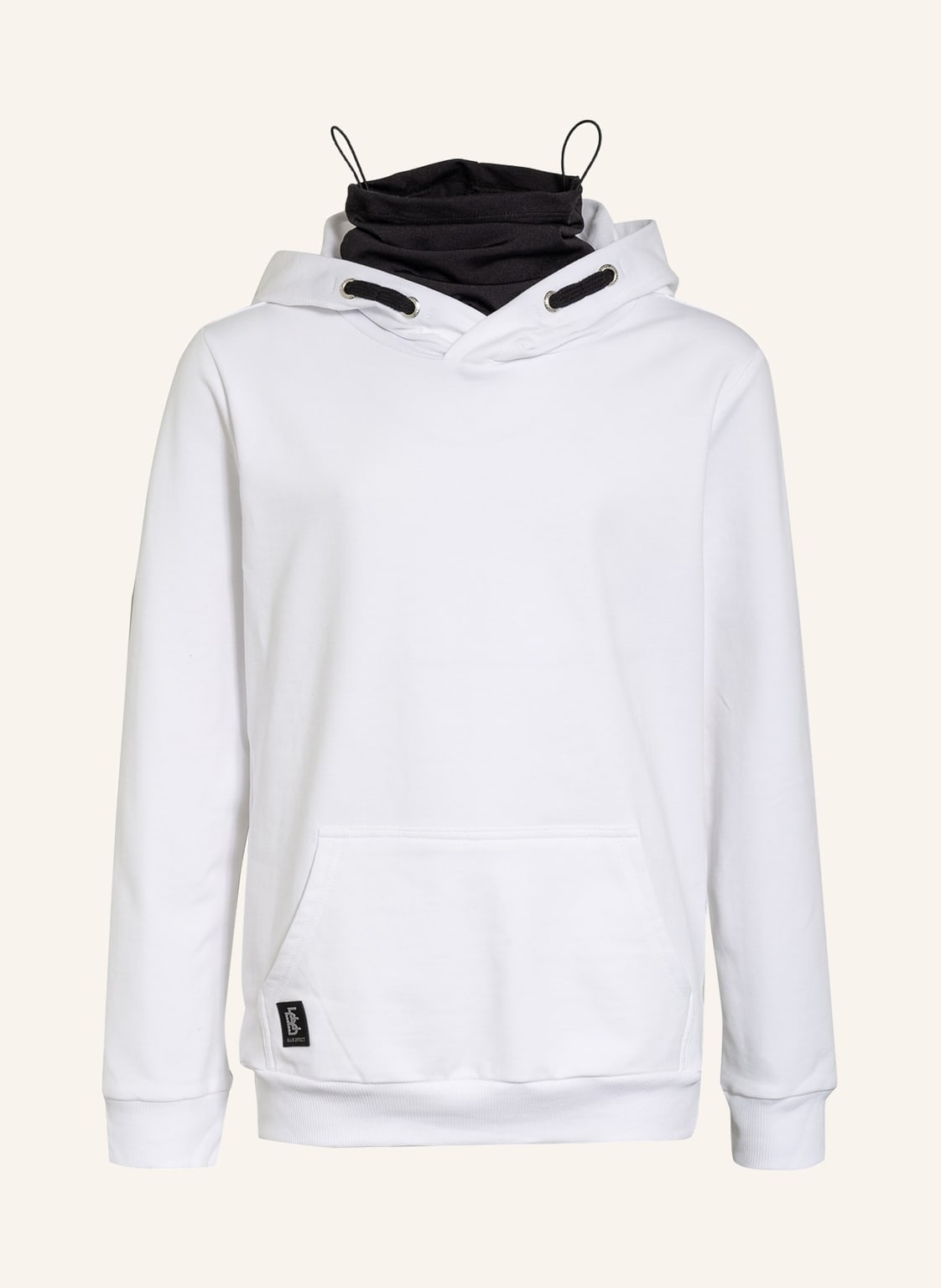 Image of Blue Effect Hoodie Mit Mund-Nasen-Schutz weiss