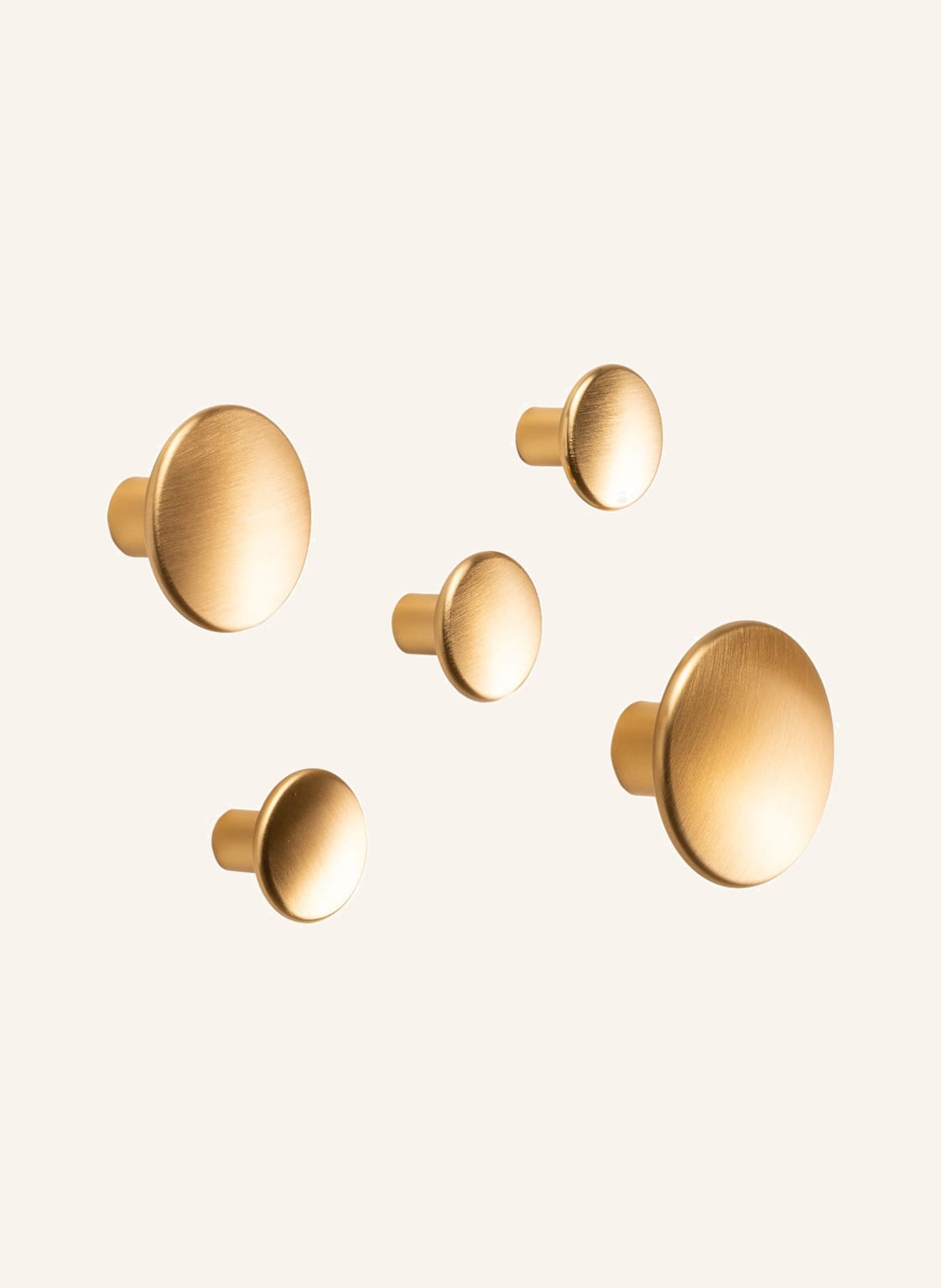 Image of Muuto 5-Tlg. Wandhaken-Set Dots Metal gold