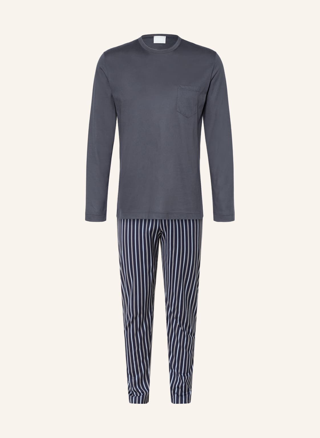 Image of Mey Schlafanzug Serie Portimo grau