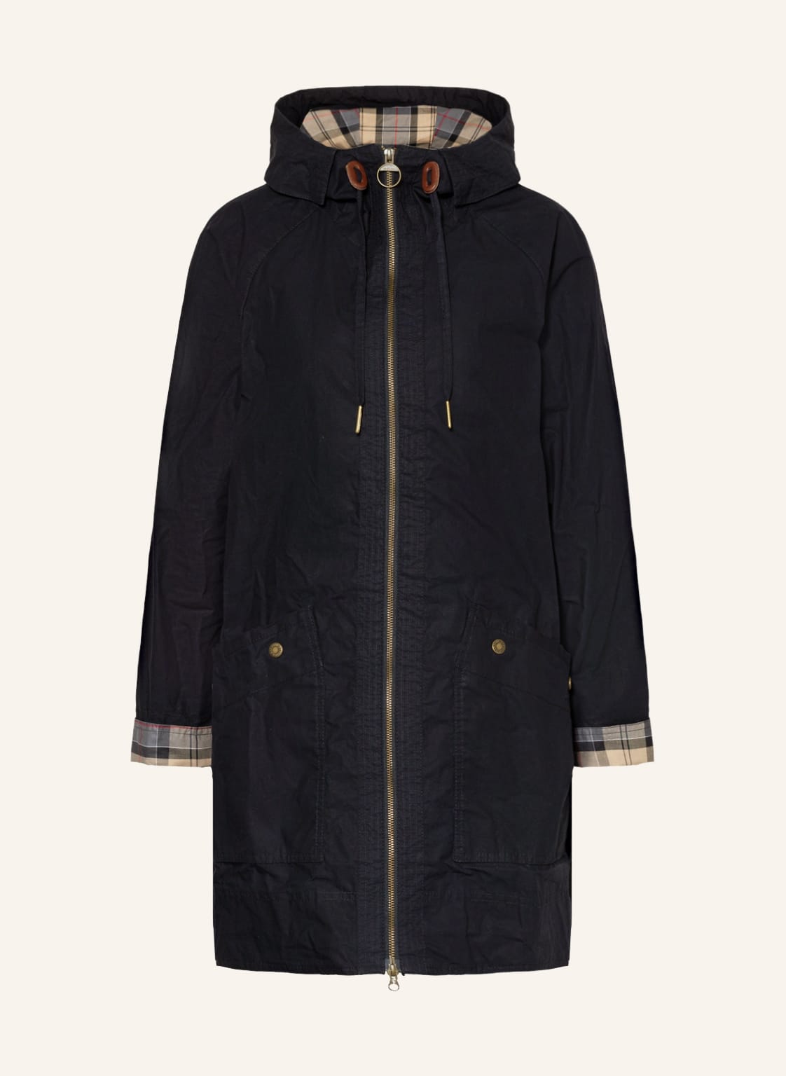 Image of Barbour Parka Clevedon blau