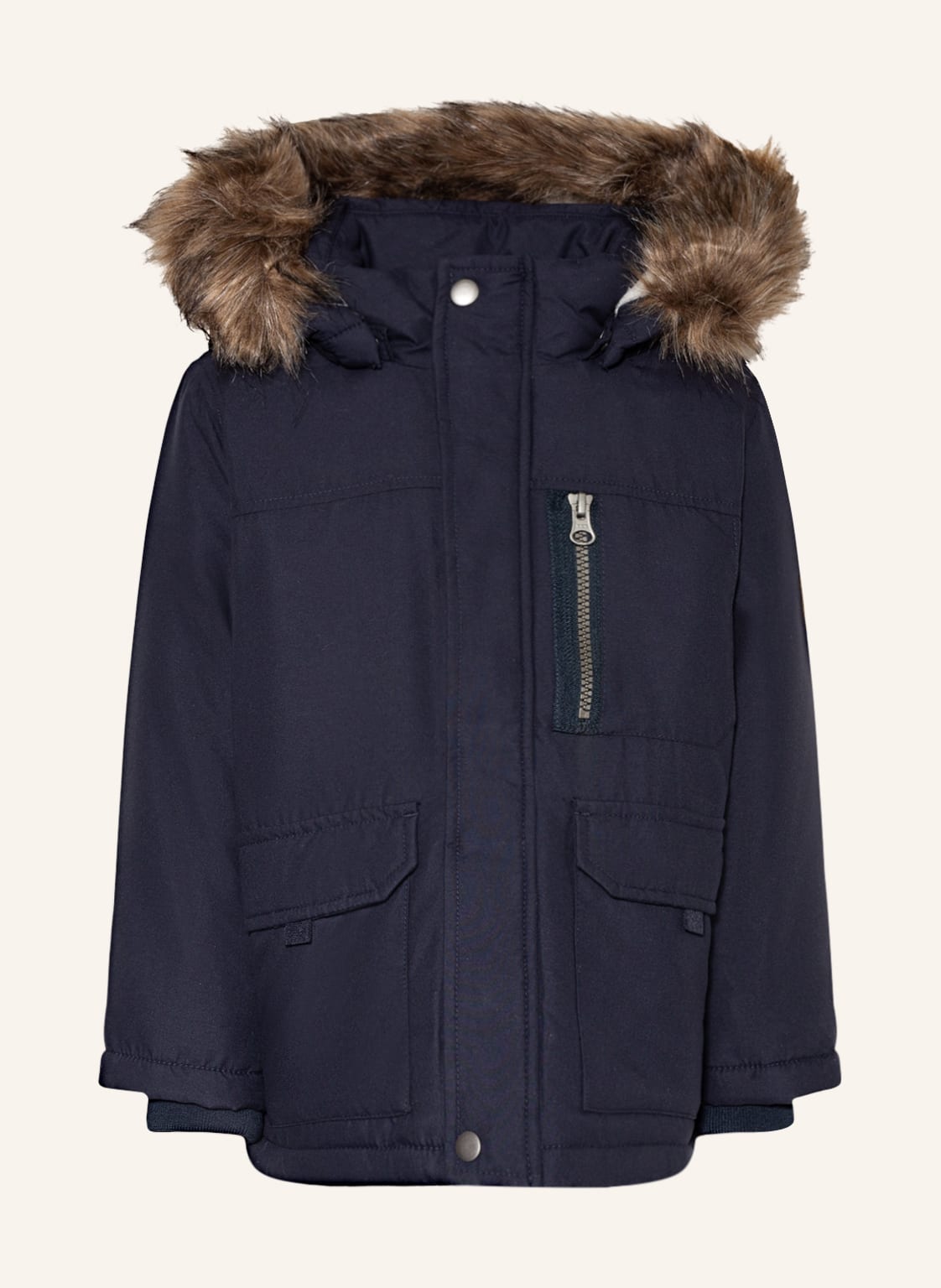 Image of Name It Parka Mit Abnehmbarer Kapuze blau